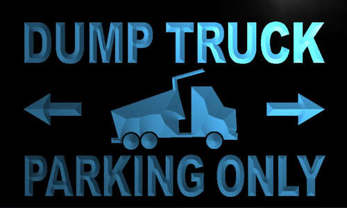 Dump Truck Parking Only Neon Light Sign